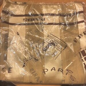 Paris Themed Gold Scarf